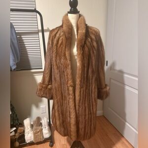 Valentino Brown Sable Fur Coat Full-Length